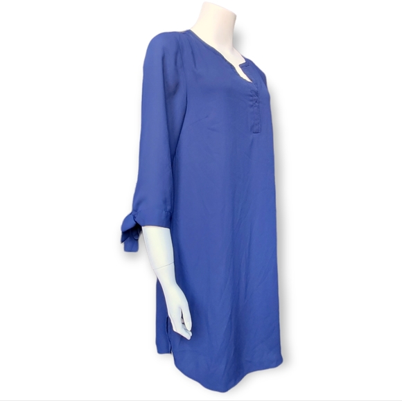 Daniel Rainn Navy Blue Bow Sleeve Shirtdress size S